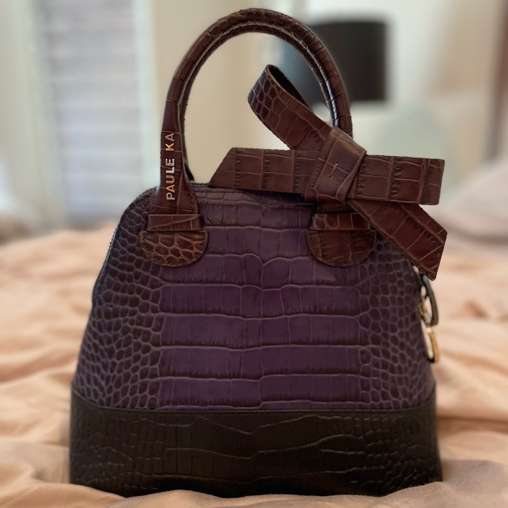 Paule Ka tricolor purse with bow